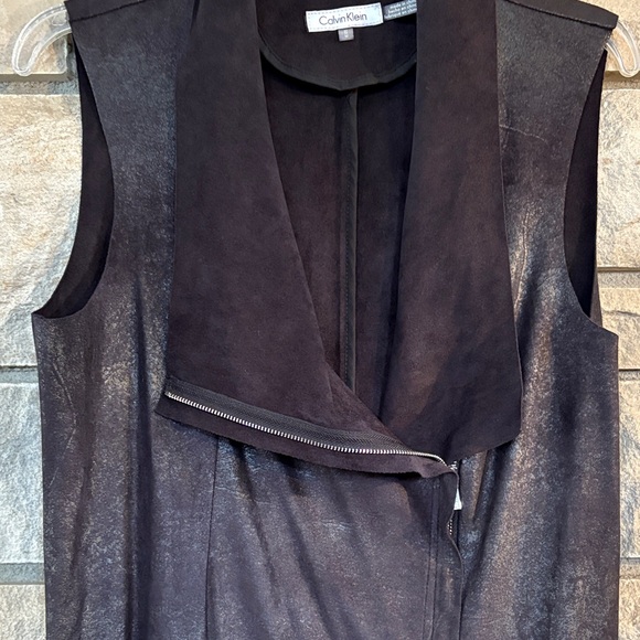 Calvin Klein Black Waterfall Moto Vest - Picture 8 of 12